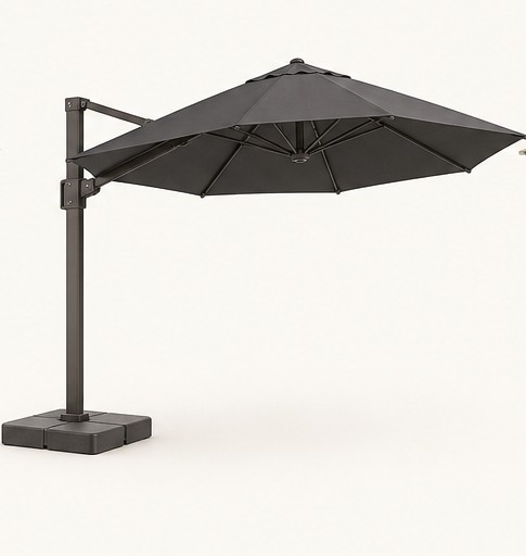 The Solstice patio umbrella illustration in Charcoal
